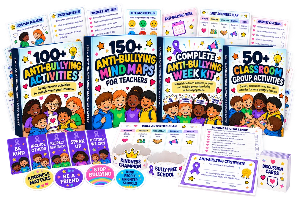 150+ Anti-Bullying Mind Maps + 3 bonuses — Complete Pack
